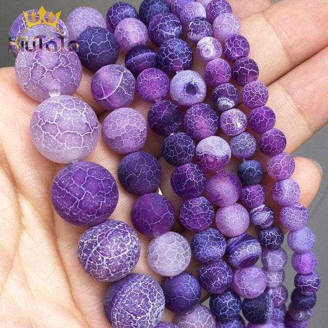 Natural Matte Stone Beads Dull Polish Pink Zebra Jaspers Agates Howlite Jades Mineral Beads for Jewelry Making DIY Bracelet 15''