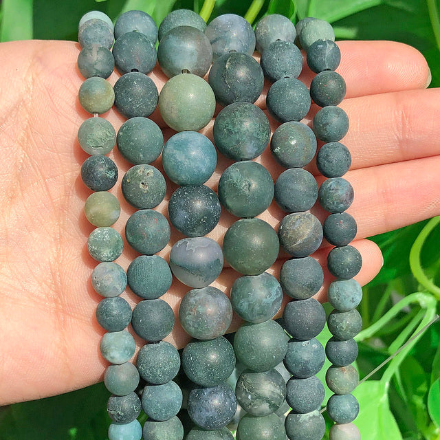 Natural Matte Stone Beads Dull Polish Pink Zebra Jaspers Agates Howlite Jades Mineral Beads for Jewelry Making DIY Bracelet 15''
