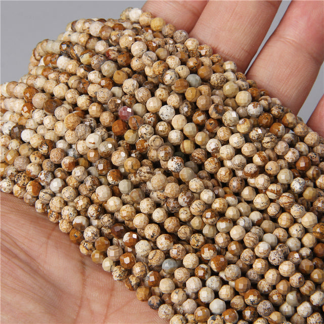 Natural Stone Faceted Small 2 3 4 mm Beads Pink Opal Morgan Loose Spacer Quartz Crystal Beads Jewelry Making Necklace Bracelets