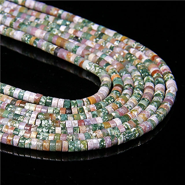 Natural Turquoises Stone Bead Blue Rondelle Cube Shape Loose Spacer Beads For Jewelry Making DIY Necklace Bracelets Accessories