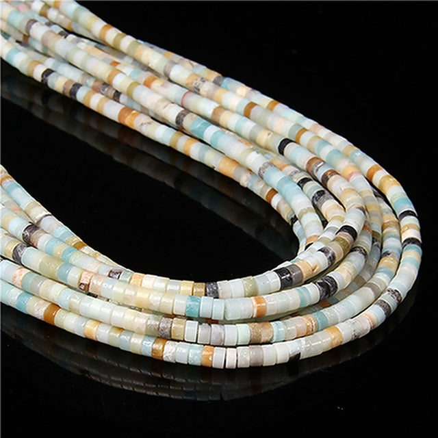 Natural Turquoises Stone Bead Blue Rondelle Cube Shape Loose Spacer Beads For Jewelry Making DIY Necklace Bracelets Accessories