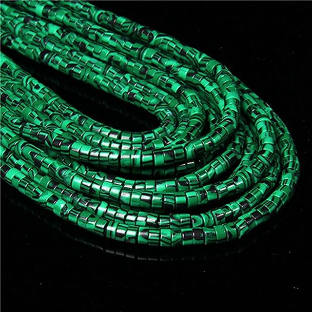 Natural Turquoises Stone Bead Blue Rondelle Cube Shape Loose Spacer Beads For Jewelry Making DIY Necklace Bracelets Accessories