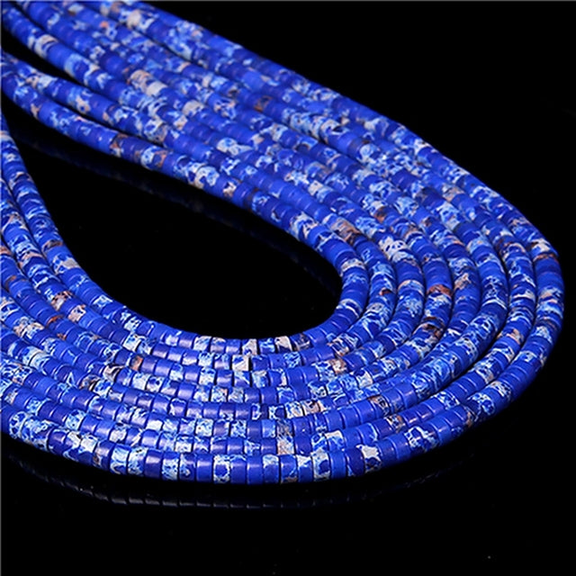 Natural Turquoises Stone Bead Blue Rondelle Cube Shape Loose Spacer Beads For Jewelry Making DIY Necklace Bracelets Accessories