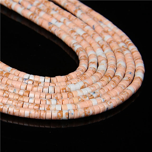 Natural Turquoises Stone Bead Blue Rondelle Cube Shape Loose Spacer Beads For Jewelry Making DIY Necklace Bracelets Accessories