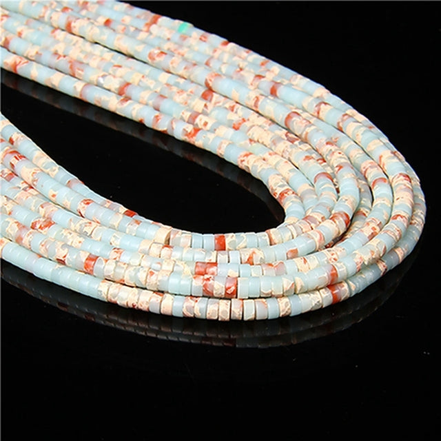 Natural Turquoises Stone Bead Blue Rondelle Cube Shape Loose Spacer Beads For Jewelry Making DIY Necklace Bracelets Accessories