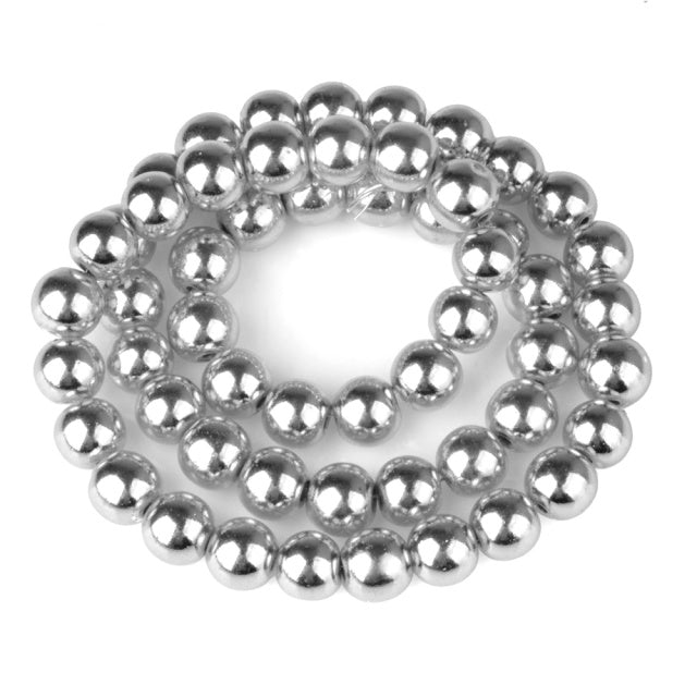 Natural Stone Black Hematite Beads Round Loose 2 3 4 6 8 10 12 MM 15.5"- Per Strand Pick Size DIY For Jewelry Making Accessories