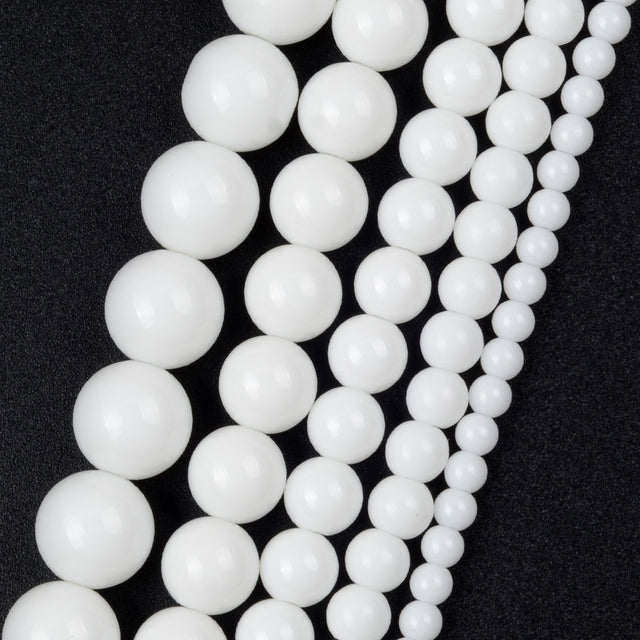 Smooth Black Agates Natural Stone Beads For Jewelry Making Round Onyx Loose Beads 4 6 8 10 12mm Diy Bracelet Necklace 15inches