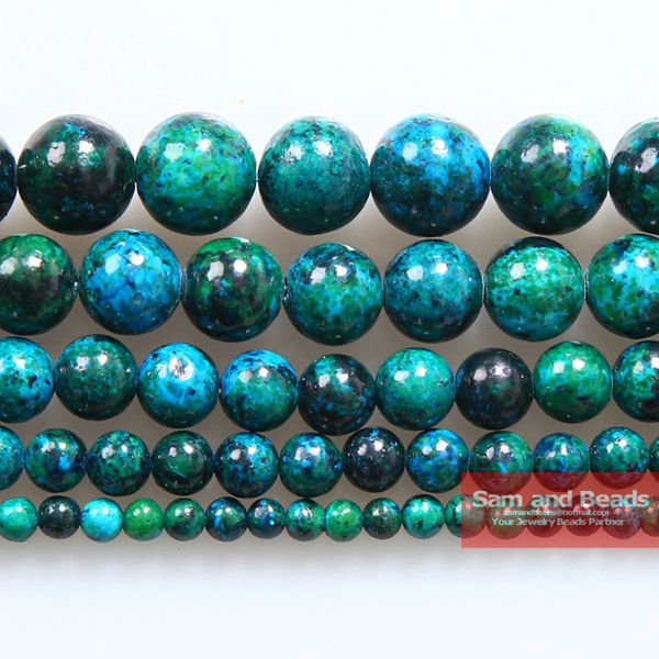 Free Shipping Smooth Natural Stone Blue Turquoises Round Loose Beads 15" Strand 4 6 8 10 12 MM Pick Size For Jewelry Making BTB2
