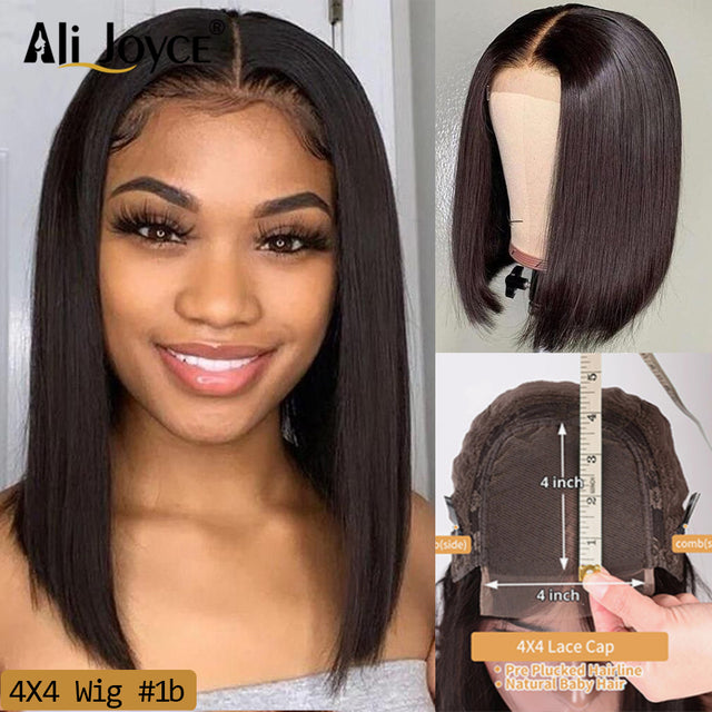 Straight Bob Wig 13X4 Lace Front Wigs For Black Women Highlight Wigs Remy Hair Brazilian Colored Short Bob Ombre Human Hair Wigs