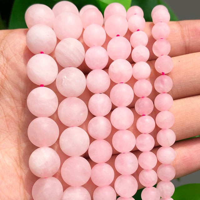 Natural Rose Quartzs Crystal Stone Beads Round Loose Spacer Beads For Jewelry Making DIY Bracelet Necklace 15"Inch 4/6/8/10/12mm