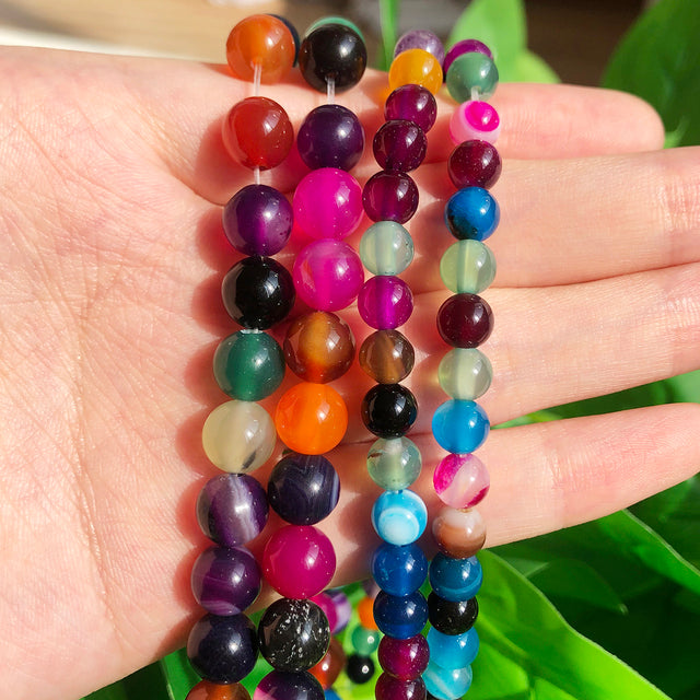 Natural Rose Quartzs Crystal Stone Beads Round Loose Spacer Beads For Jewelry Making DIY Bracelet Necklace 15"Inch 4/6/8/10/12mm