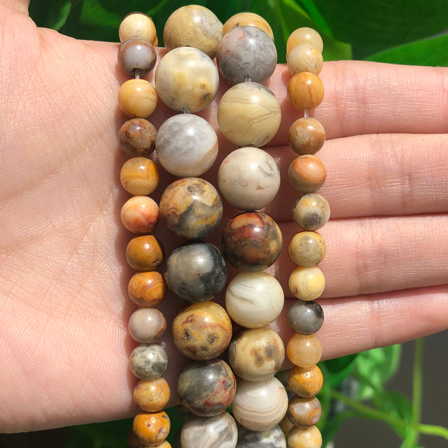 Natural Rose Quartzs Crystal Stone Beads Round Loose Spacer Beads For Jewelry Making DIY Bracelet Necklace 15"Inch 4/6/8/10/12mm