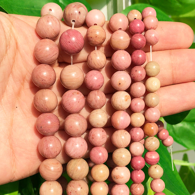 Natural Rose Quartzs Crystal Stone Beads Round Loose Spacer Beads For Jewelry Making DIY Bracelet Necklace 15"Inch 4/6/8/10/12mm