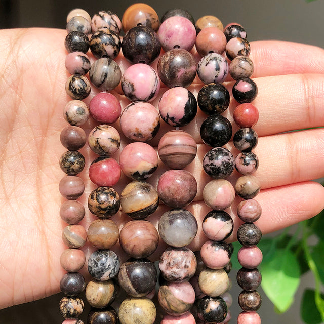 Natural Rose Quartzs Crystal Stone Beads Round Loose Spacer Beads For Jewelry Making DIY Bracelet Necklace 15"Inch 4/6/8/10/12mm