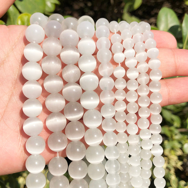 Natural Stone White Black Dull Polish Matte Onyx Agates Smooth Round Beads for Jewelry Making DIY Bracelet 15" Strand 4-12mm