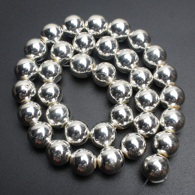 Natural Black Hematite Stone Round Loose Spacer Beads For DIY Jewelry Making Bracelet Earring Accessories 15'' 2 3 4 6 8 10 12mm