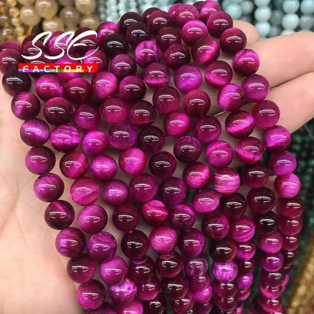 5A Quality Natural Stone Blue Tiger Eye Beads Round Loose Beads 6 8 10 12mm For Jewelry Making DIY Charm Bracelet 15" Wholesale