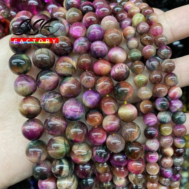 5A Quality Natural Stone Blue Tiger Eye Beads Round Loose Beads 6 8 10 12mm For Jewelry Making DIY Charm Bracelet 15" Wholesale