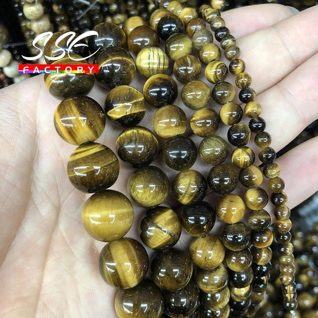 5A Quality Natural Stone Blue Tiger Eye Beads Round Loose Beads 6 8 10 12mm For Jewelry Making DIY Charm Bracelet 15" Wholesale