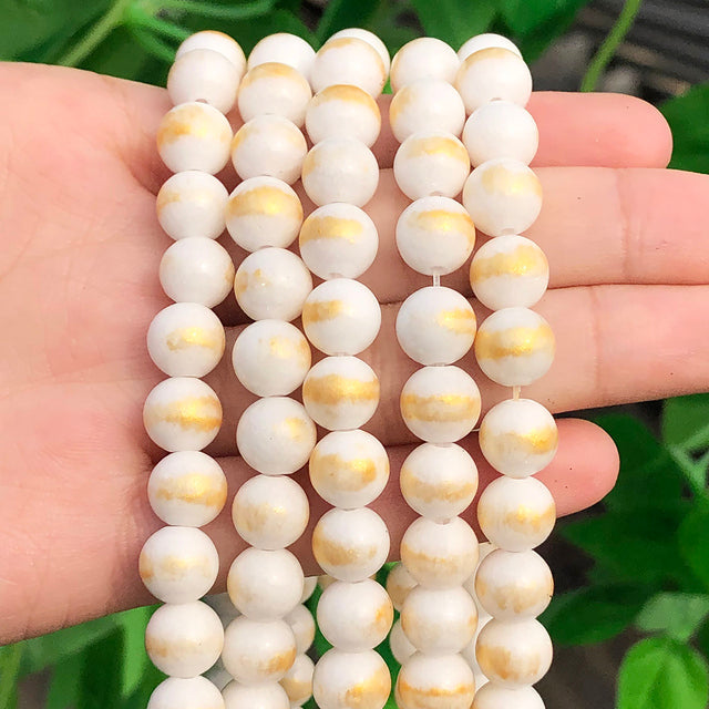 Natural Stone White Black Dull Polish Matte Onyx Agates Smooth Round Beads for Jewelry Making DIY Bracelet 15" Strand 4-12mm