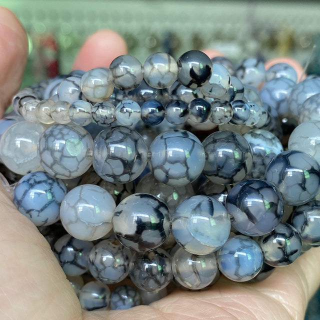 Natural Stone Beads 4 6 8 10mm Tiger Eye Lava Amazonite Turquoises Agates Jaspers Beads For Jewelry Making DIY Bracelet Necklace