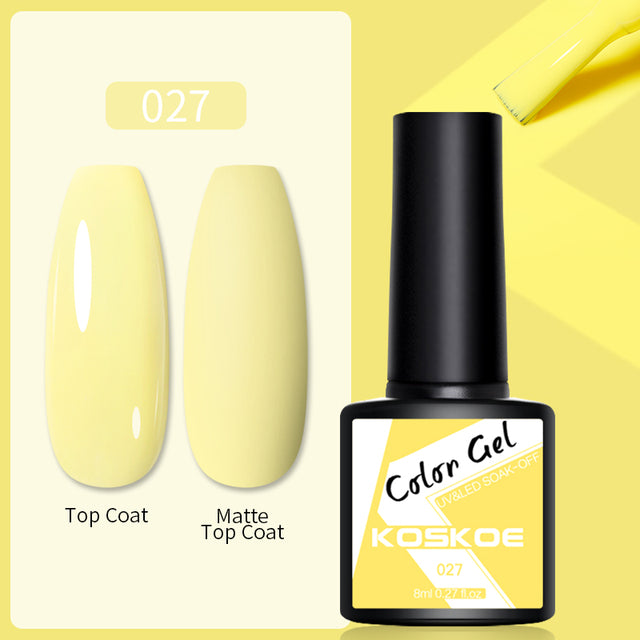 KOSKOE Nail Gel Polish Spring Summer Color Varnishes Glitter Sequins Soak Off Semi Permanant UV LED Nail Art Hybrid Lacquers