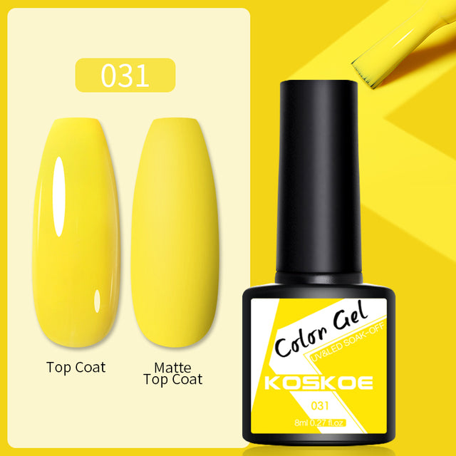 KOSKOE Nail Gel Polish Spring Summer Color Varnishes Glitter Sequins Soak Off Semi Permanant UV LED Nail Art Hybrid Lacquers