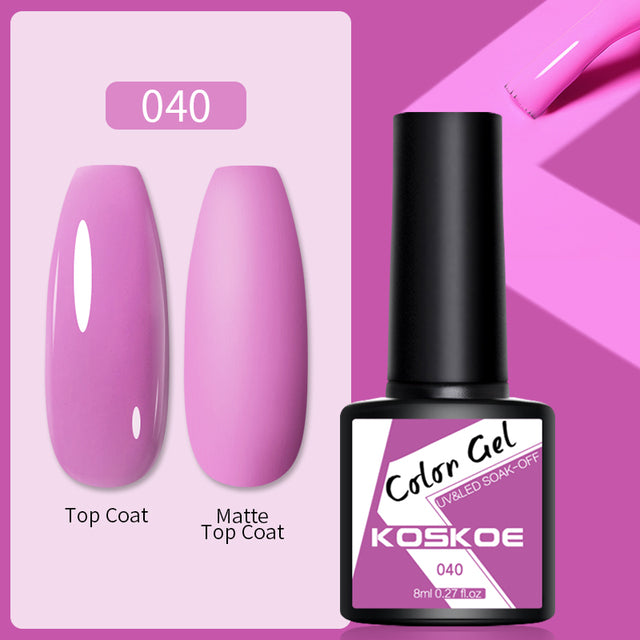 KOSKOE Nail Gel Polish Spring Summer Color Varnishes Glitter Sequins Soak Off Semi Permanant UV LED Nail Art Hybrid Lacquers