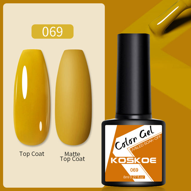 KOSKOE Nail Gel Polish Spring Summer Color Varnishes Glitter Sequins Soak Off Semi Permanant UV LED Nail Art Hybrid Lacquers