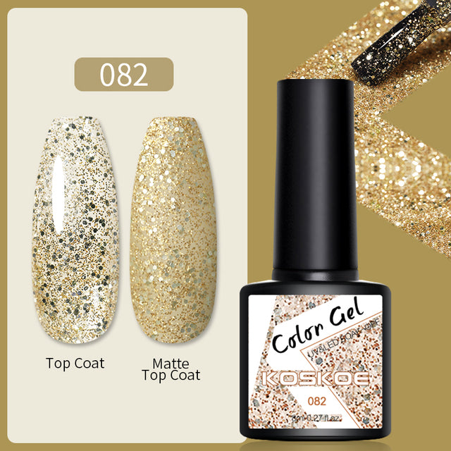 KOSKOE Nail Gel Polish Spring Summer Color Varnishes Glitter Sequins Soak Off Semi Permanant UV LED Nail Art Hybrid Lacquers