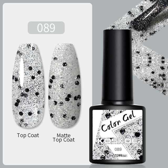 KOSKOE Nail Gel Polish Spring Summer Color Varnishes Glitter Sequins Soak Off Semi Permanant UV LED Nail Art Hybrid Lacquers