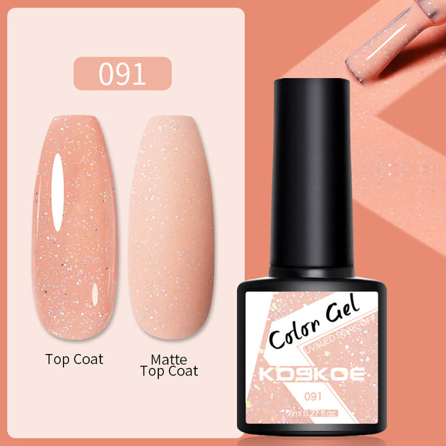 KOSKOE Nail Gel Polish Spring Summer Color Varnishes Glitter Sequins Soak Off Semi Permanant UV LED Nail Art Hybrid Lacquers