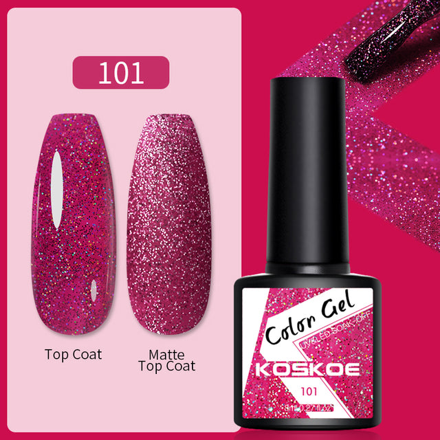 KOSKOE Nail Gel Polish Spring Summer Color Varnishes Glitter Sequins Soak Off Semi Permanant UV LED Nail Art Hybrid Lacquers