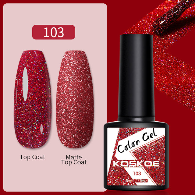 KOSKOE Nail Gel Polish Spring Summer Color Varnishes Glitter Sequins Soak Off Semi Permanant UV LED Nail Art Hybrid Lacquers