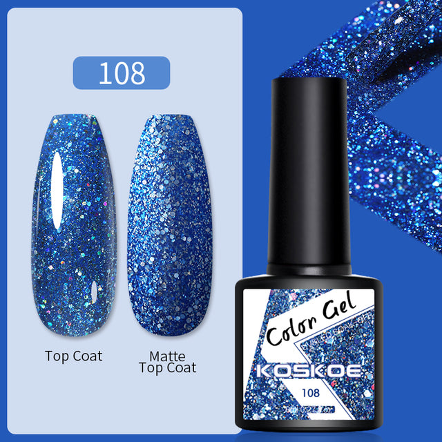 KOSKOE Nail Gel Polish Spring Summer Color Varnishes Glitter Sequins Soak Off Semi Permanant UV LED Nail Art Hybrid Lacquers