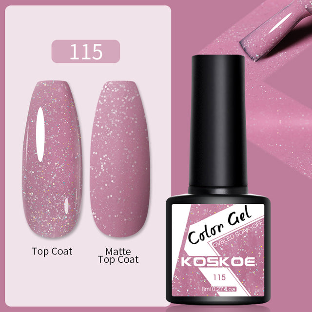 KOSKOE Nail Gel Polish Spring Summer Color Varnishes Glitter Sequins Soak Off Semi Permanant UV LED Nail Art Hybrid Lacquers