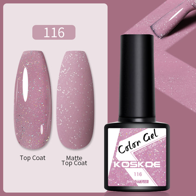 KOSKOE Nail Gel Polish Spring Summer Color Varnishes Glitter Sequins Soak Off Semi Permanant UV LED Nail Art Hybrid Lacquers
