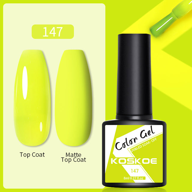 KOSKOE Nail Gel Polish Spring Summer Color Varnishes Glitter Sequins Soak Off Semi Permanant UV LED Nail Art Hybrid Lacquers