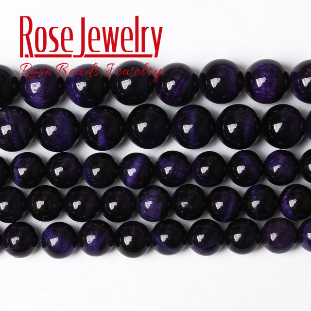 Natural Stone AAAAA Quality Blue Tiger Eye Agates Round Loose Beads 15" 4 6 8 10 12 14 MM Pick Size For Jewelry Making