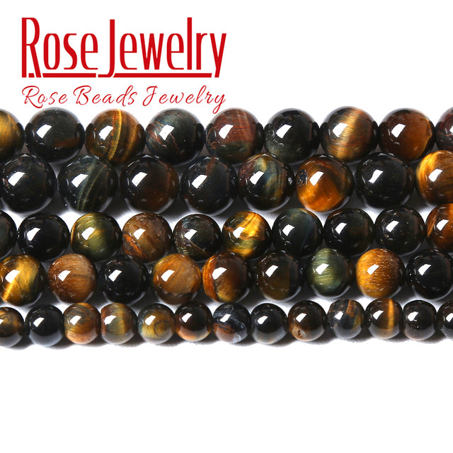 Natural Stone AAAAA Quality Blue Tiger Eye Agates Round Loose Beads 15" 4 6 8 10 12 14 MM Pick Size For Jewelry Making