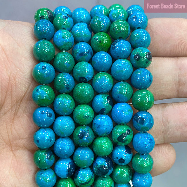 Natural Multicolor Blue Tiger Eye Stone Diy Charm Bracelet Earrings Loose Round Beads for Jewelry Making 15" Strand 6/8/10MM