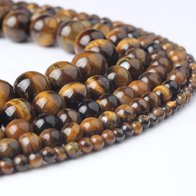 Natural Yellow Tiger Eye Stone Loose Beads Fit For Jewelry DIY Bracelet Hand String Necklace Earrings Amulet Accessories Making