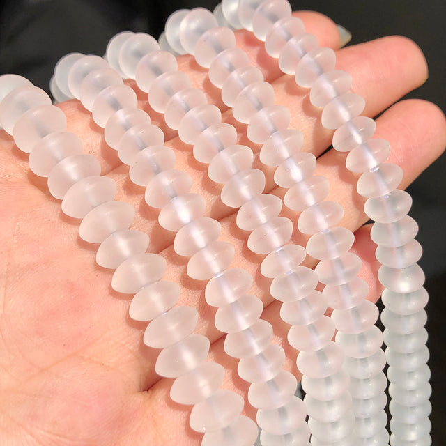 White Snow Cracked Crystal Beads 6/8/10mm Multicolor Round Loose Quartz Crystal Beads for Jewelry Making DIY Bracelet 15inch