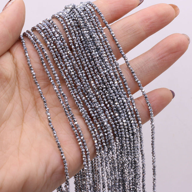 Natural Stone Shiny Quartzs Beads Small Faceted Spinel Bead for Jewelry Making Diy Necklace Bracelet Accessories 14inch