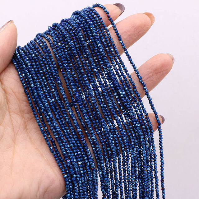 Natural Stone Shiny Quartzs Beads Small Faceted Spinel Bead for Jewelry Making Diy Necklace Bracelet Accessories 14inch