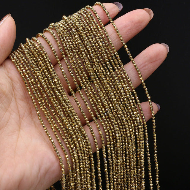 Natural Stone Shiny Quartzs Beads Small Faceted Spinel Bead for Jewelry Making Diy Necklace Bracelet Accessories 14inch
