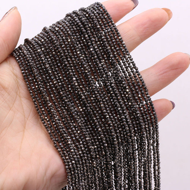 Natural Stone Shiny Quartzs Beads Small Faceted Spinel Bead for Jewelry Making Diy Necklace Bracelet Accessories 14inch