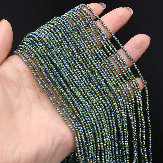 Natural Stone Shiny Quartzs Beads Small Faceted Spinel Bead for Jewelry Making Diy Necklace Bracelet Accessories 14inch