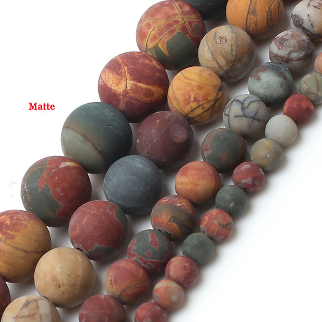 Wholesale 4-14mm Natural Black Volcanic Lava Stone Round Beads 15" Pick Size For Jewelry Making diy Bracelet