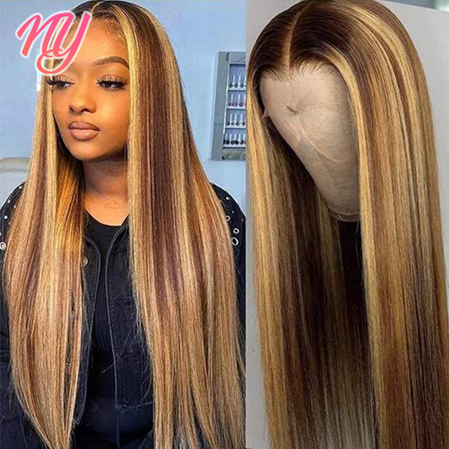 Highlight Wig Human Hair Body Wave Lace Front Wigs For Woman Human Hair 13x4 HD Lace Frontal Wig 8"-32" Colored Human Hair Wigs